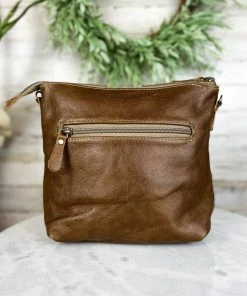 Myra Audacious Cowhide & Floral Embossed Crossbody