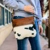 Myra Audacious Cowhide & Floral Embossed Crossbody