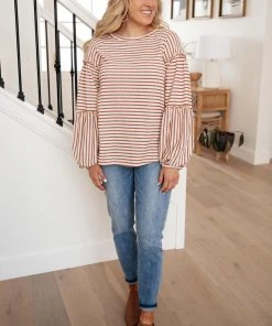 Ave Shops Autumn Stripes Top Long Sleeve Tops