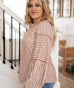 Ave Shops Autumn Stripes Top Long Sleeve Tops