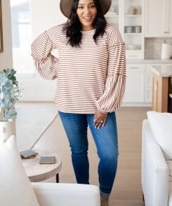 Ave Shops Autumn Stripes Top Long Sleeve Tops