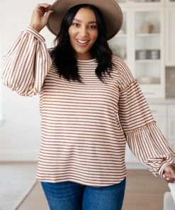 Ave Shops Autumn Stripes Top Long Sleeve Tops