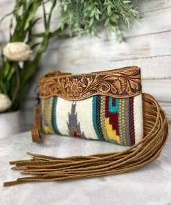 American Darling Handbags & Wallets Aztec Saddle Blanket Wristlet/Clutch