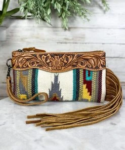 American Darling Handbags & Wallets Aztec Saddle Blanket Wristlet/Clutch