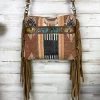 Bbags Aztec Sunflower Fringe Crossbody Handbags & Wallets