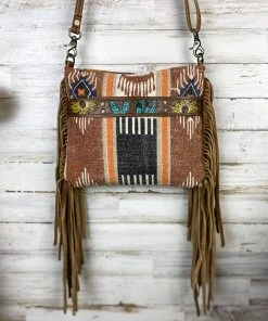 Bbags Aztec Sunflower Fringe Crossbody Handbags & Wallets