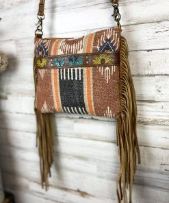 Bbags Aztec Sunflower Fringe Crossbody Handbags & Wallets
