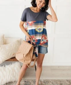 Ave Shops Aztec Tie Tee