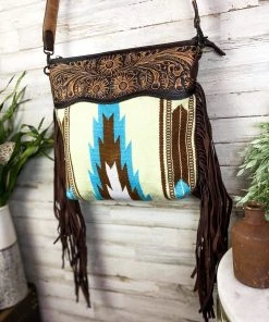 American Darling Baby Yellow Aztec & Floral Crossbody Handbag