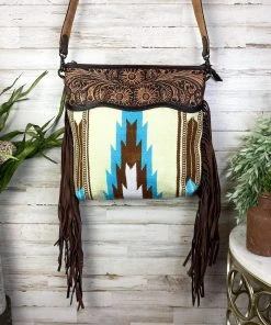 American Darling Baby Yellow Aztec & Floral Crossbody Handbag