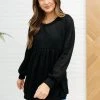 Ave Shops Clothing Back In Black Baby Doll Top