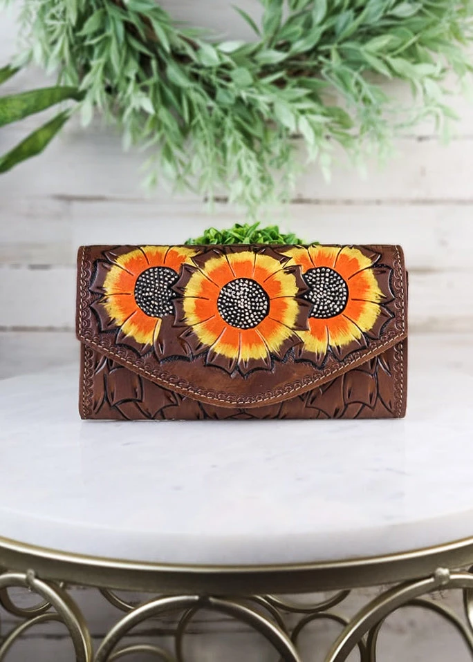 Myra Be Bright Tooled Leather Wallet - Stylish Handbags & Wallets for Women 3 Myra Be Bright Tooled Wallet Handbags & Wallets