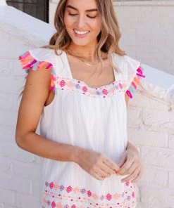 Ave Shops Women's Beach Picnic Top - Lightweight Short Sleeve Blouse for Summer 38 Ave Shops Clothing Beach Picnic Top