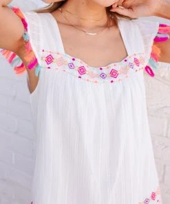 Ave Shops Women's Beach Picnic Top - Lightweight Short Sleeve Blouse for Summer 43 Ave Shops Clothing Beach Picnic Top