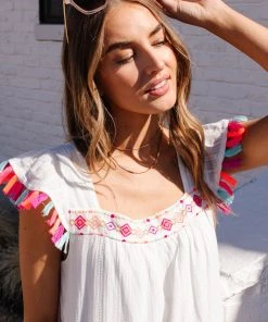 Ave Shops Women's Beach Picnic Top - Lightweight Short Sleeve Blouse for Summer 47 Ave Shops Clothing Beach Picnic Top