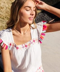 Ave Shops Women's Beach Picnic Top - Lightweight Short Sleeve Blouse for Summer 48 Ave Shops Clothing Beach Picnic Top