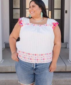 Ave Shops Women's Beach Picnic Top - Lightweight Short Sleeve Blouse for Summer 33 Ave Shops Clothing Beach Picnic Top