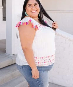 Ave Shops Women's Beach Picnic Top - Lightweight Short Sleeve Blouse for Summer 29 Ave Shops Clothing Beach Picnic Top