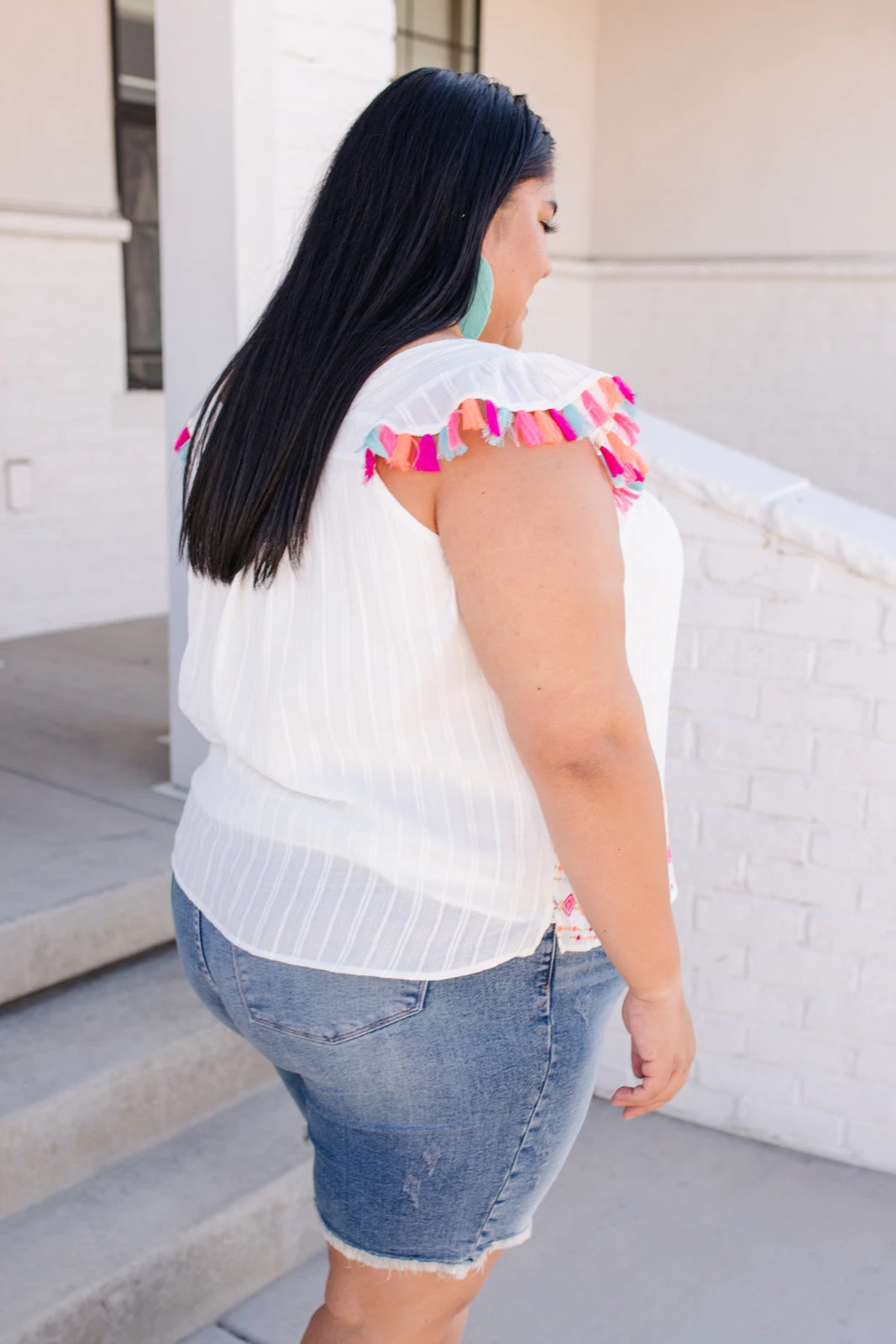 Ave Shops Women's Beach Picnic Top - Lightweight Short Sleeve Blouse for Summer 11 Ave Shops Clothing Beach Picnic Top