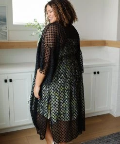 Ave Shops Clothing Beachside Babe Kimono In Black