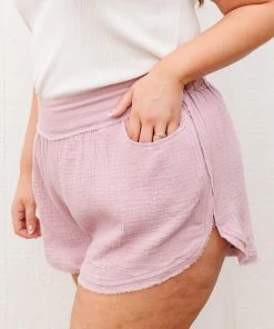 Ave Shops Beachwalk Shorts In Mauve Bottoms & Jeans