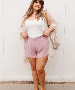 Ave Shops Beachwalk Shorts In Mauve Bottoms & Jeans