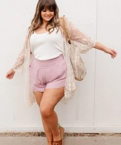 Ave Shops Beachwalk Shorts In Mauve Bottoms & Jeans