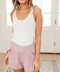 Ave Shops Beachwalk Shorts In Mauve Bottoms & Jeans