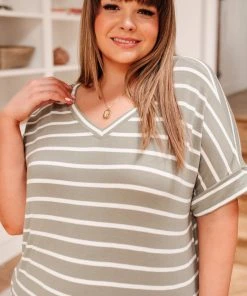 Ave Shops Believe In Now T-Shirt Dress In Olive Dresses, Rompers, Jumpsuits