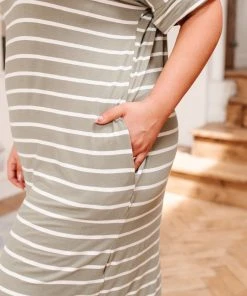 Ave Shops Believe In Now T-Shirt Dress In Olive Dresses, Rompers, Jumpsuits