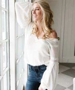 Ave Shops Bellissimo Draped V-neck Sweater Clothing