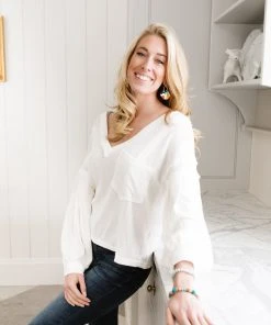 Ave Shops Bellissimo Draped V-neck Sweater Clothing