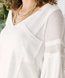 Ave Shops Bellissimo Draped V-neck Sweater Clothing