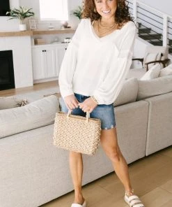 Ave Shops Bellissimo Draped V-neck Sweater Clothing