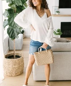 Ave Shops Bellissimo Draped V-neck Sweater Clothing