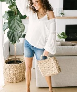 Ave Shops Bellissimo Draped V-neck Sweater Clothing