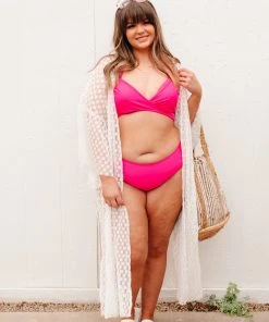 Ave Shops Beside The Bay Pink Swimsuit Bottoms