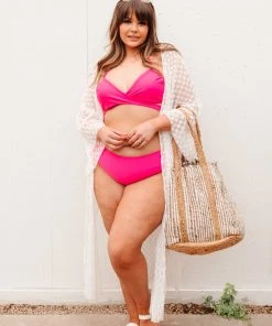 Ave Shops Beside The Bay Pink Swimsuit Top Swim Wear