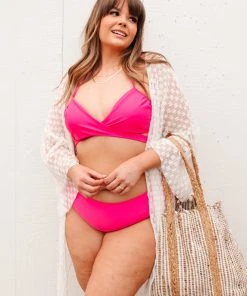 Ave Shops Beside The Bay Pink Swimsuit Top Swim Wear
