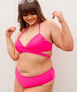 Ave Shops Beside The Bay Pink Swimsuit Top Swim Wear