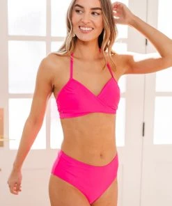 Ave Shops Beside The Bay Pink Swimsuit Bottoms