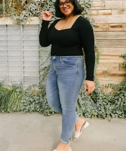 Ave Shops Better Days Vintage Wash Boyfriend Jeans Bottoms & Jeans