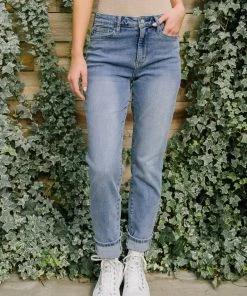 Ave Shops Better Days Vintage Wash Boyfriend Jeans Bottoms & Jeans