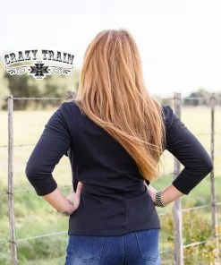 Crazy Train Bizness Babe Blazer - Stylish Women's Office Wear - MEGA SALE -The Cinchy Cowgirl Store BiznessBabeBlazer7 1080x