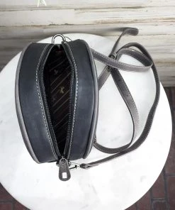 Montana West Handbags & Wallets Black Charcoal Floral Round Crossbody Handbag