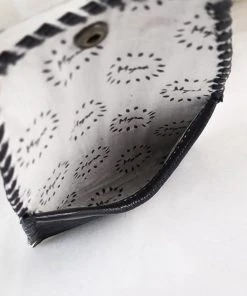 Myra Black Cowhide Coin Pouch