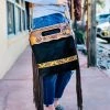 Myra >> MEGA SALE << Black Cowhide & Sunflower Handbag