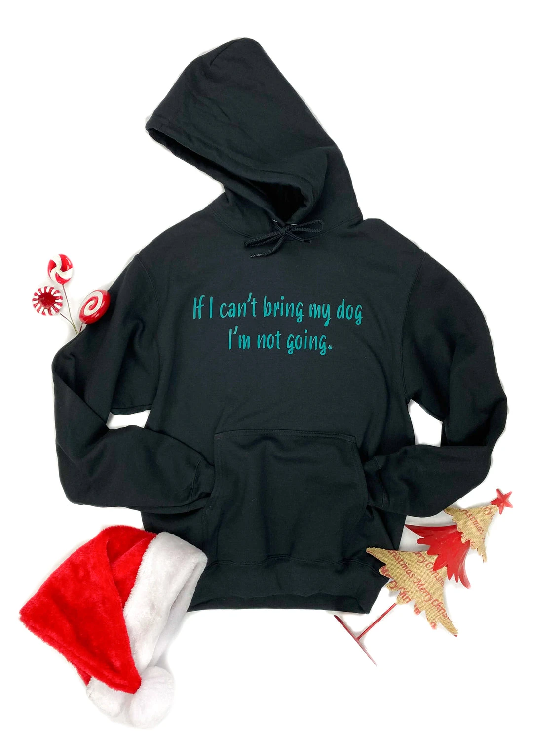The Cinchy Cowgirl Black 'If I Can't Bring My Dog' Hoodie - Comfortable & Stylish Graphic Pullover 3 The Cinchy Cowgirl Black If I Can't Bring My Dog Hoodie Clothing