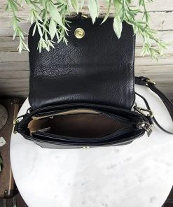 Jen & Co Black Studded Crossbody Handbag | MEGA SALE | Stylish & Lightweight -The Cinchy Cowgirl Store BlackStuddedCrossbodyHandbag2 1080x
