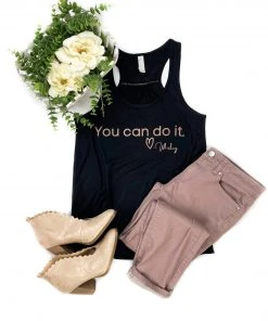 The Cinchy Cowgirl Black You Can Do It Love Whiskey Tank Clothing